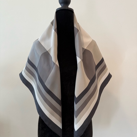 YSL Checkered Lightweight Silk Scarf - Picture 4 of 9